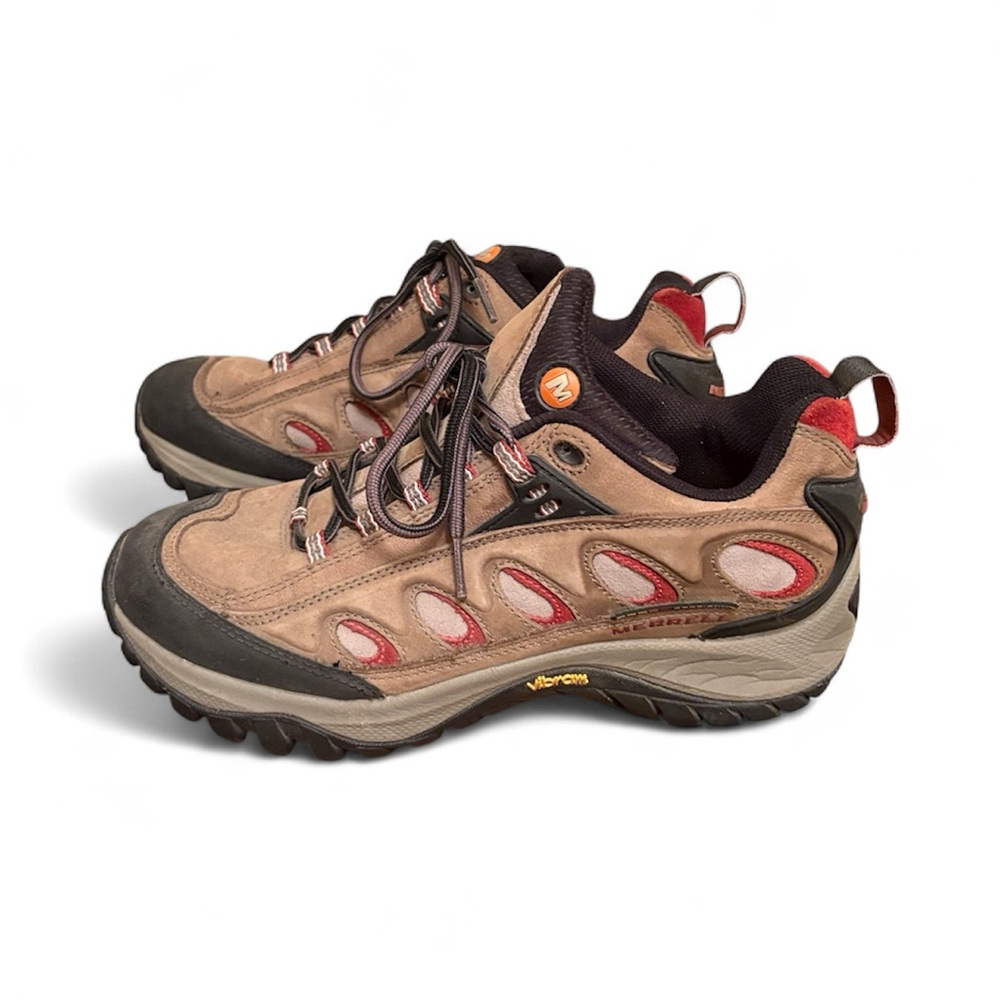 MERRELL Radius Hiker Boots Mens Waterproof Low Top Vibram Brown Shoes Size 8